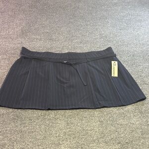 No Boundaries Navy Pinstripe Mini Skirt